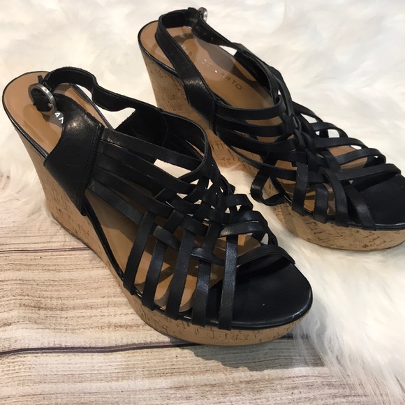 Franco Sarto Shoes - 🔴 5/$20 Franco Sarto black leather wedge sandal